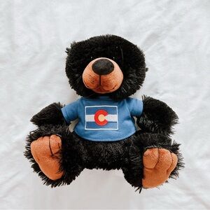 RBI Colorado T Shirt Black Bear Plush 10" Stuffed Animal 2021 Toy Teddy